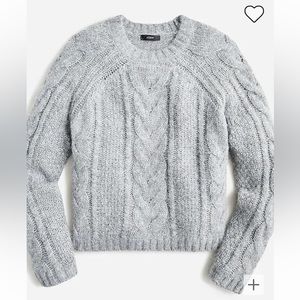 J Crew Metallic cable-knit sweater size small